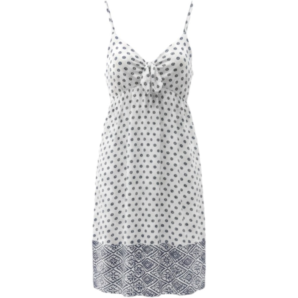 Splendid Sundress Womens XS White Blue Floral Medallion Boho Smocked Mini Dress